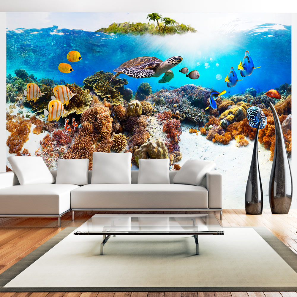 Zelfklevend fotobehang - Zeedieren in de oceaan , Premium Print afbeelding