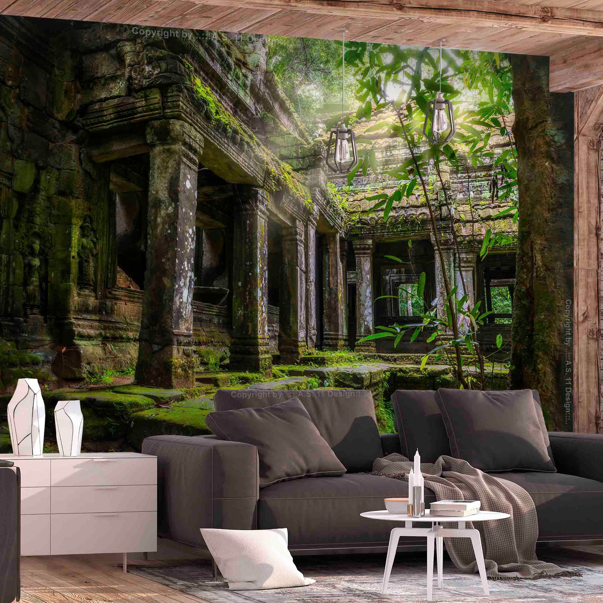 Zelfklevend fotobehang - Preah Khan , tempel in Cambodja , Premium Print