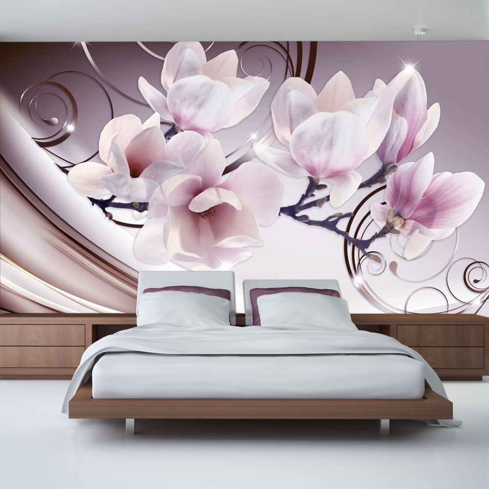 Zelfklevend fotobehang - Ontmoeting met Magnolia&apos;s , Premium Print afbeelding