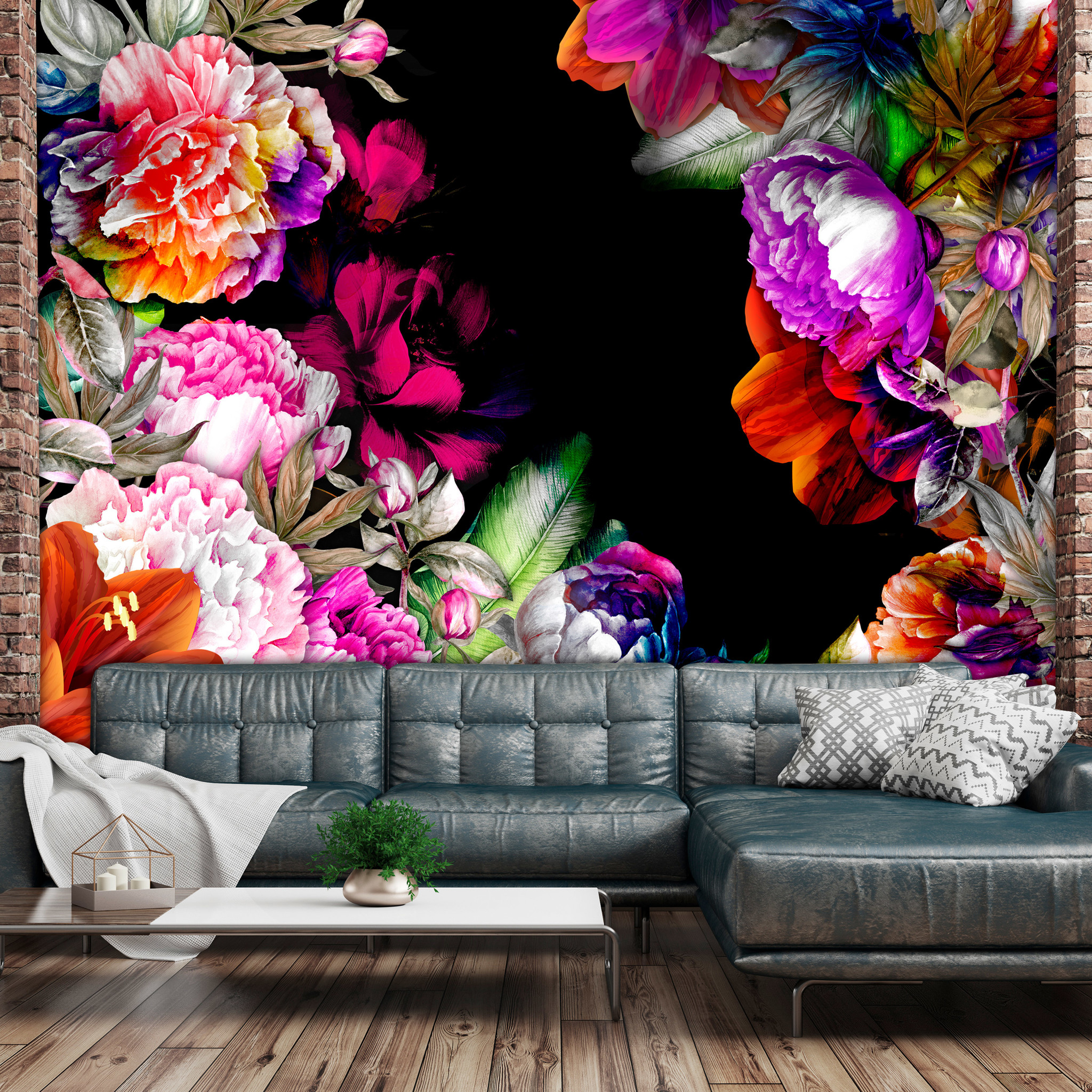 Zelfklevend fotobehang - Warme Kleuren van de Zomer , Bloemen , Premium Print