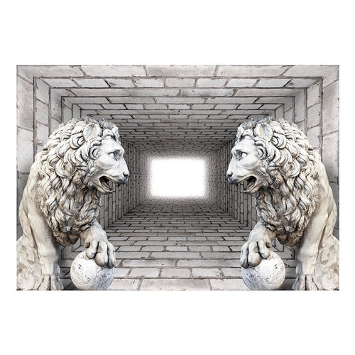 Zelfklevend fotobehang -  Kamer van Leeuwen van steen , Premium Print