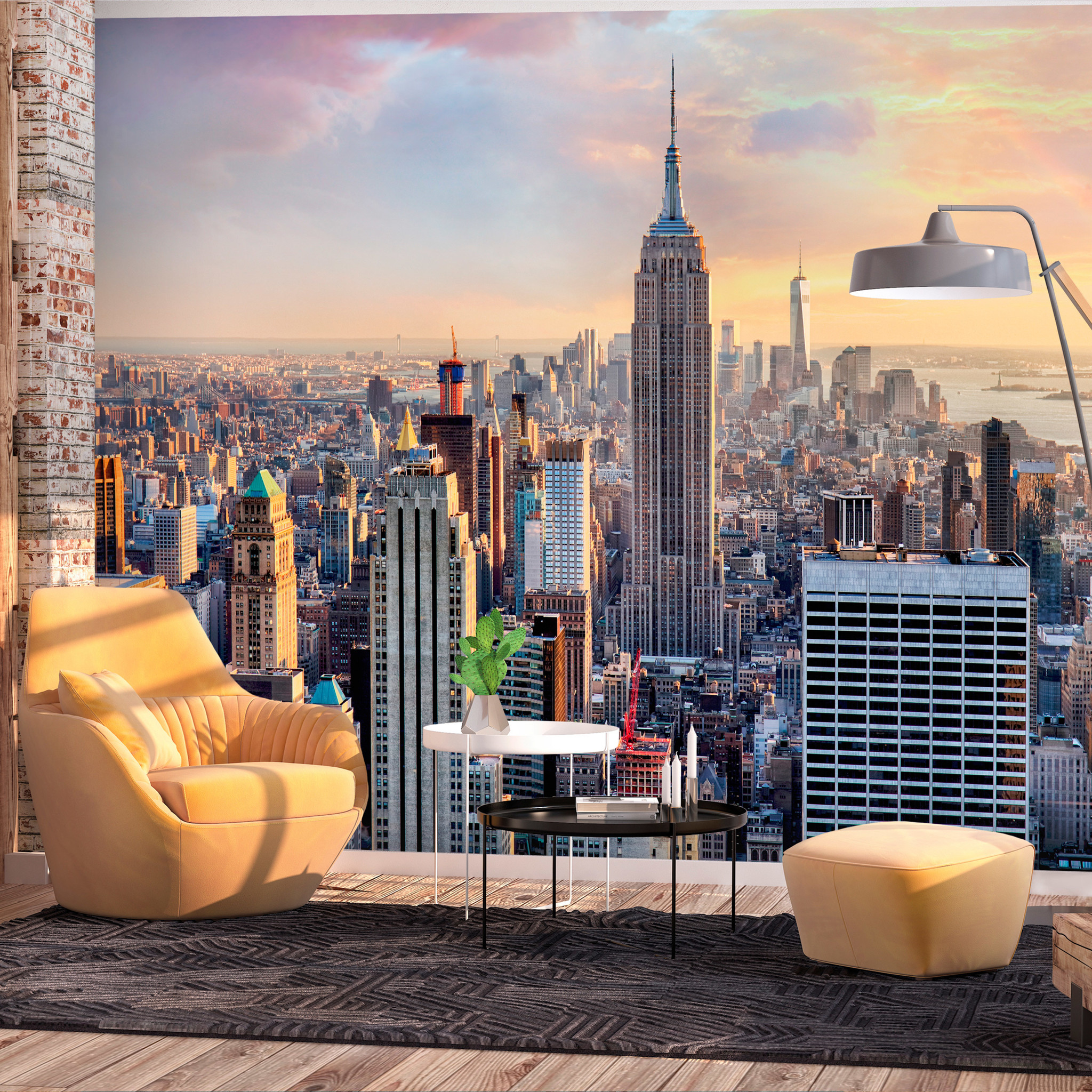 Zelfklevend fotobehang - Zonnig New York , Premium Print