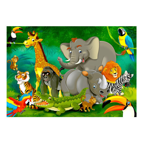 Zelfklevend fotobehang -  Kleurrijke Safari , Premium Print