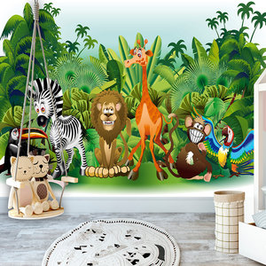 Zelfklevend fotobehang - Dieren in de Jungle , Premium Print