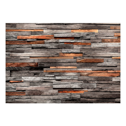 Zelfklevend fotobehang - Ceder geur (Bruin en Grijs) Premium print