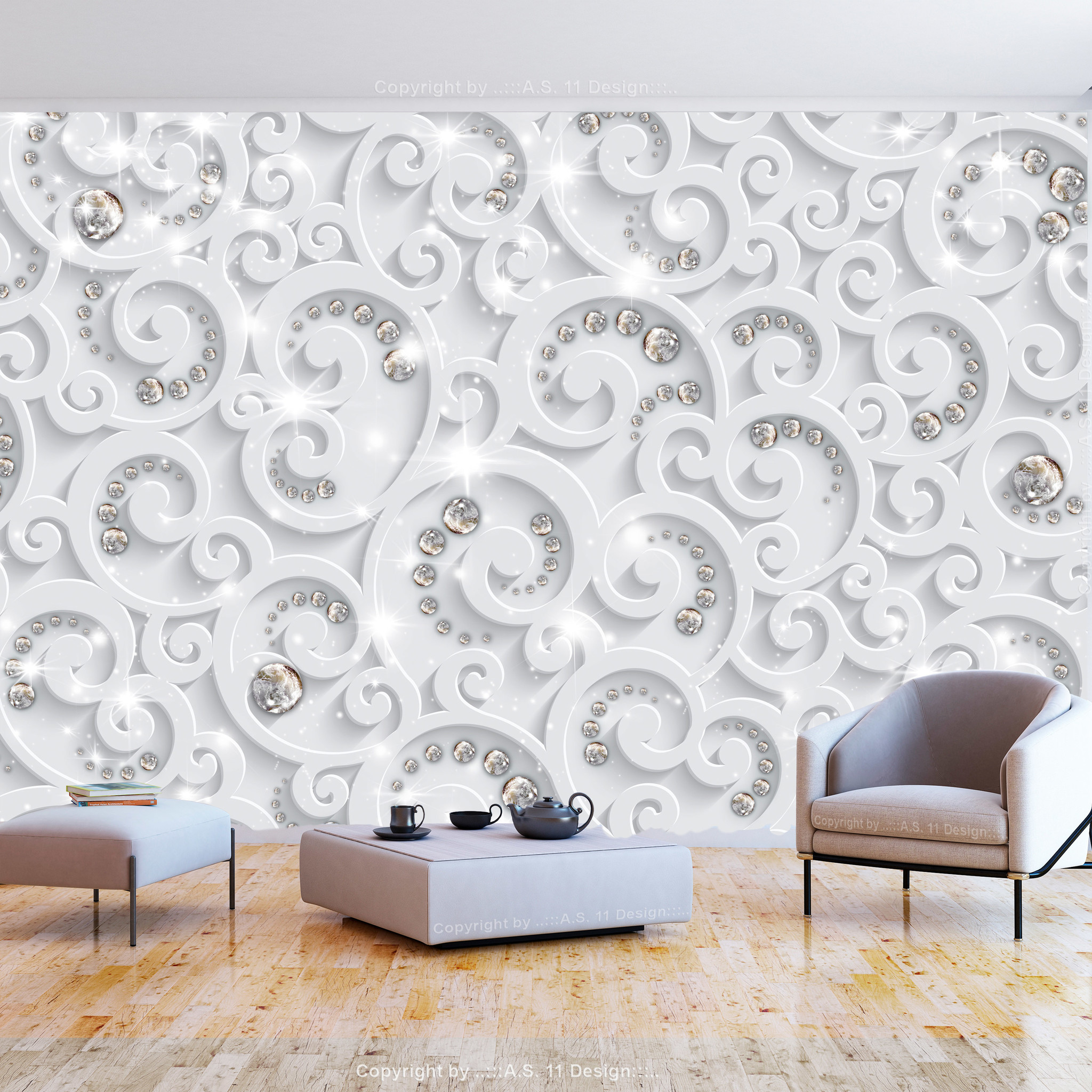 Zelfklevend fotobehang - Abstracte glamour, 8 maten, premium print afbeelding