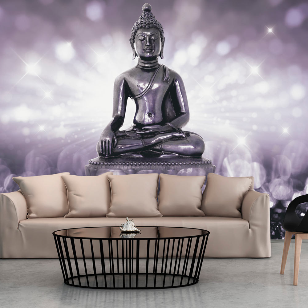 Zelfklevend fotobehang - Amethist Boeddha, premium print, 8 maten, instructie bijgesloten, water- en