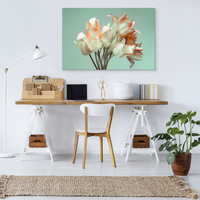 Schilderij - Boeket van bloeiende tulpen, premium print