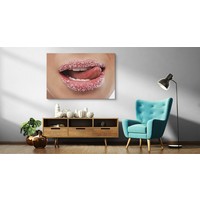 Schilderij - Zoete lippen, premium print