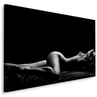 Schilderij - Vrouw in erotische pose, premium print