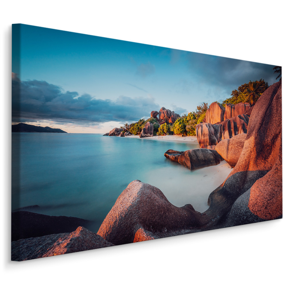 Schilderij - Dromerig strand, premium print afbeelding