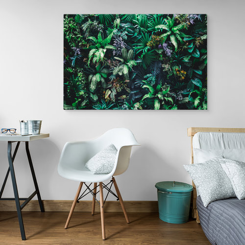 Schilderij - Tuin vol prachtige bladeren, Premium Print