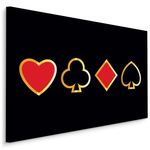 Schilderij - Speelkaart symbolen modern, premium print