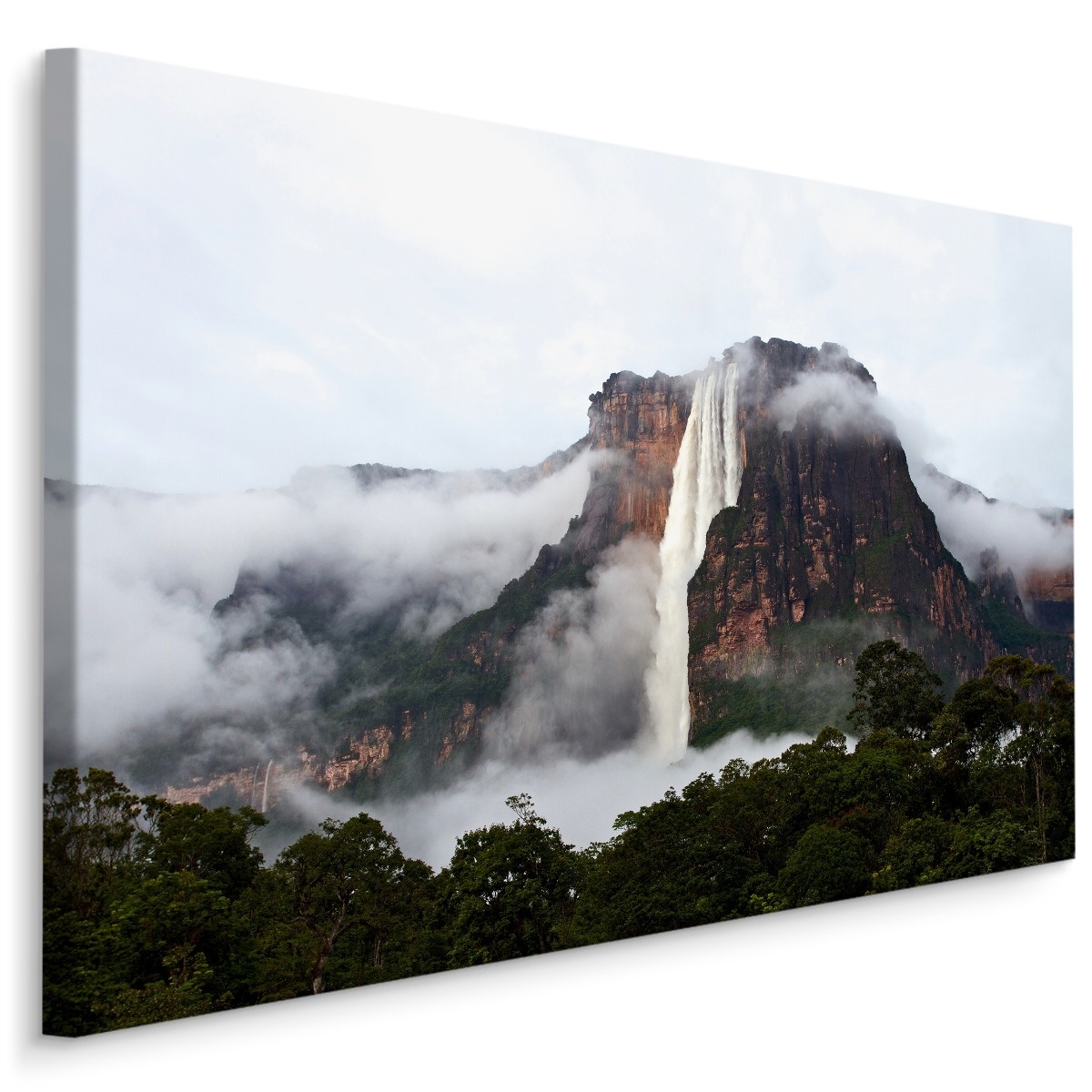 Schilderij - Waterval in Venezuela, premium print afbeelding