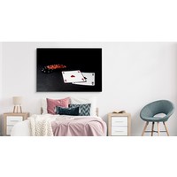 Schilderij - Pokerfiches en speelkaarten, premium print Schilderij - Pokerfiches en speelkaarten, premium print