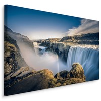 Schilderij - Waterval in IJsland, premium print