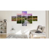 Schilderij - Huisje op de weide, 5luik, premium print Schilderij - Huisje op de weide, 5luik, premium print