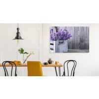 Schilderij - Lavendel in houten kist, premium print