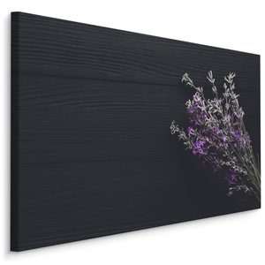 Schilderij - Lavendel op een zwarte Achtergrond, Premium kwaliteit Schilderij - Lavendel op een zwarte Achtergrond, Premium kwaliteit