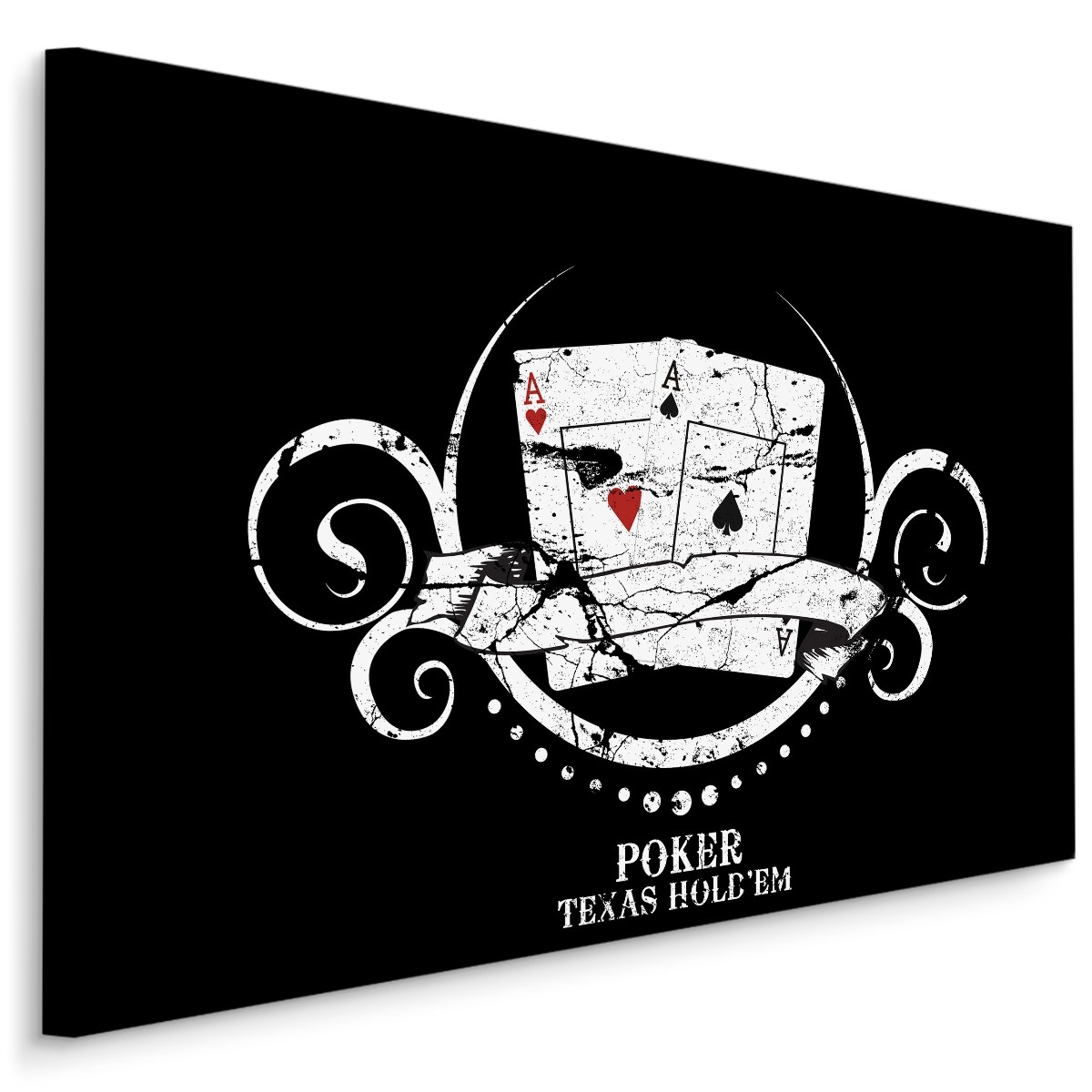 Schilderij - Poker, Texas Hold&apos;em, Speelkaarten, Premium Print afbeelding