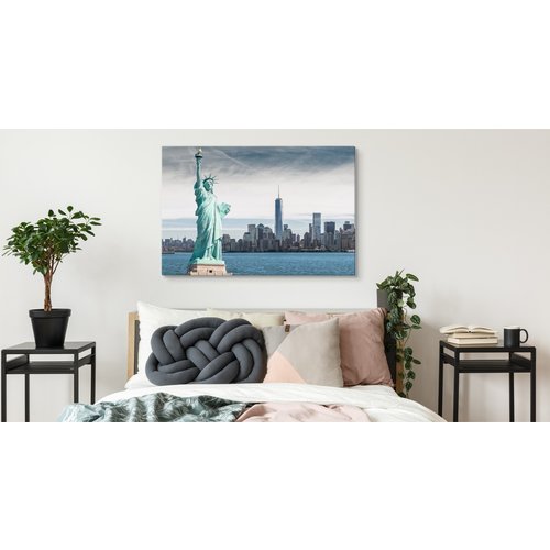 Schilderij - Vrijheidsbeeld, New York, USA, Premium Print