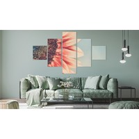 Schilderij - Bloeiende zonnebloem, 5luik, premium print Schilderij - Bloeiende zonnebloem, 5luik, premium print
