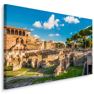 Schilderij - Forum van Trajanus, Rome Italië, Premium Print