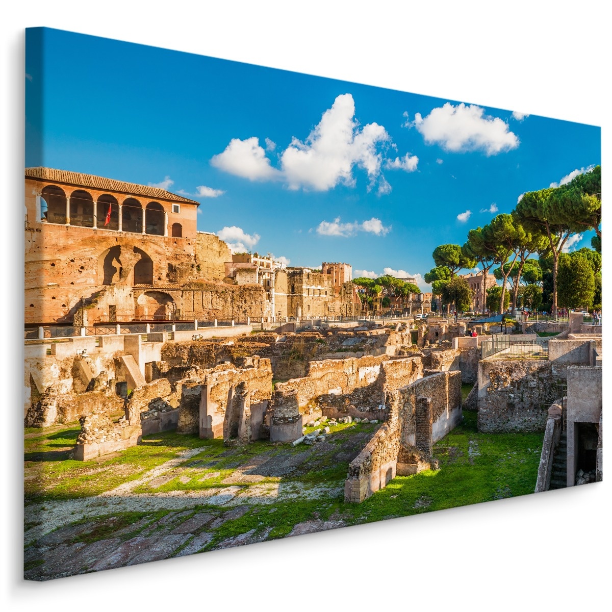 Schilderij - Forum van Trajanus, Rome Italie, Premium Print