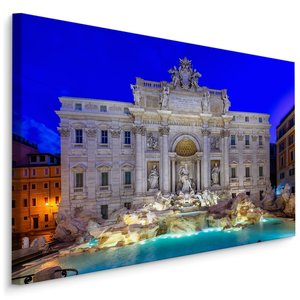 Schilderij - Trevi Fontein, Rome Italië, Premium Print