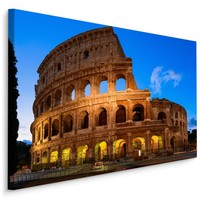 Schilderij - Het Colosseum bij avond, Premium print, 5 maten