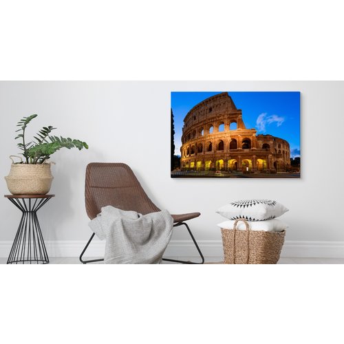Schilderij - Het Colosseum bij avond, Premium print, 5 maten