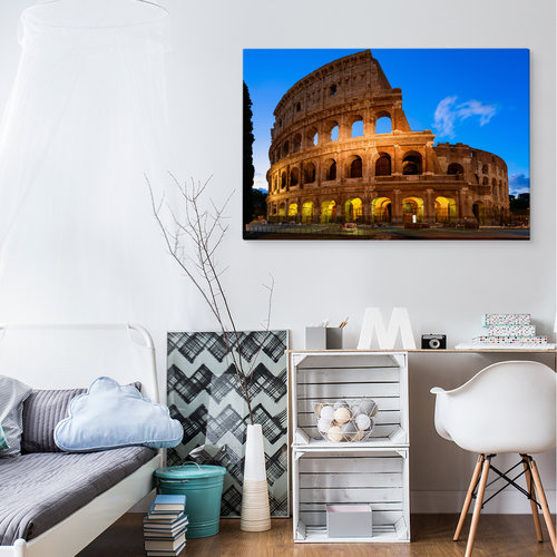 Schilderij - Het Colosseum bij avond, Premium print, 5 maten