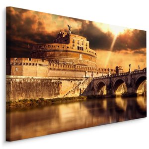 Schilderij - Prachtig zicht op het oude Rome, Italië, Premium Print