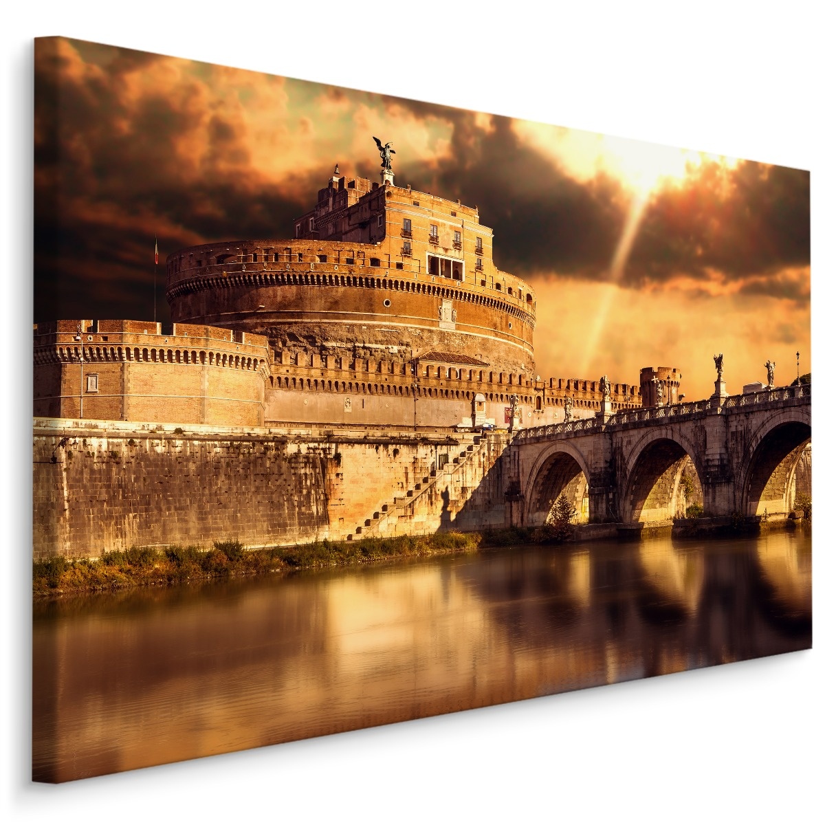 Schilderij - Prachtig zicht op het oude Rome, Italië, Premium Print afbeelding