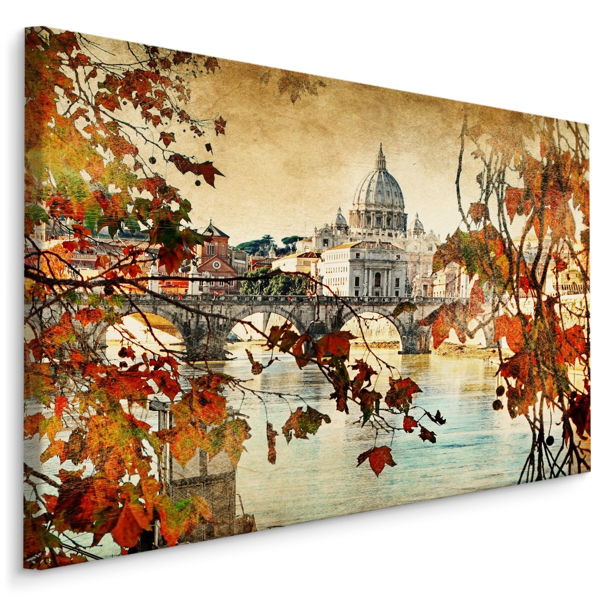 Schilderij - Lente in Rome, premium Print op Canvas, 5 maten afbeelding