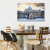 Schilderij - Sint-Pietersbasiliek, Vaticaan, Premium Print, 5 maten