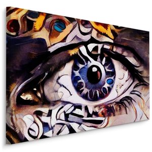 Schilderij - Het Oog, Abstract, Premium Print, 5 maten Schilderij - Het Oog, Abstract, Premium Print, 5 maten