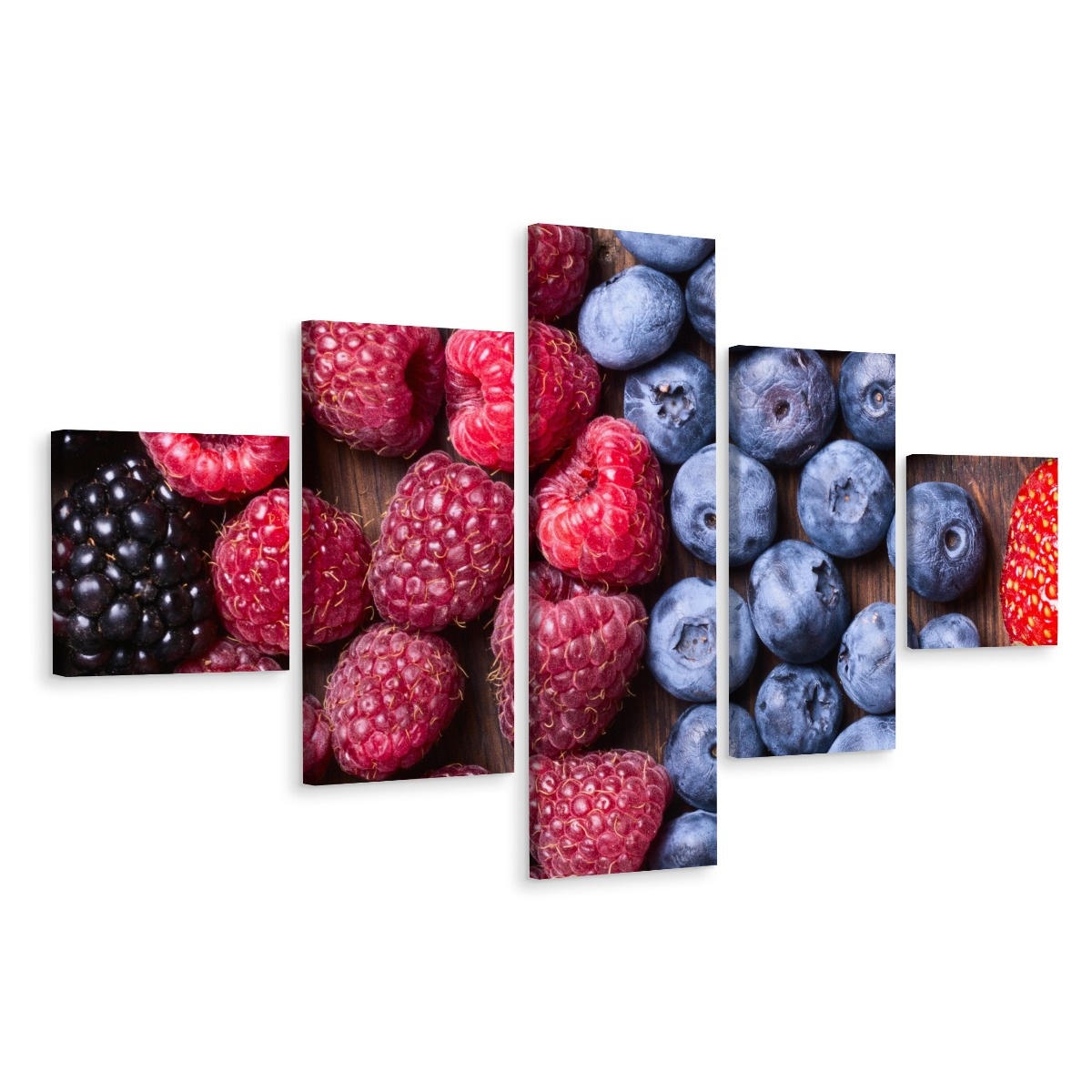 Schilderij - Bosvruchten, 5luik, Premium print afbeelding