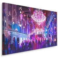 Schilderij - Ballroom in het Paars, 5 maten, Premium Print