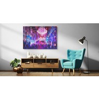 Schilderij - Ballroom in het Paars, 5 maten, Premium Print