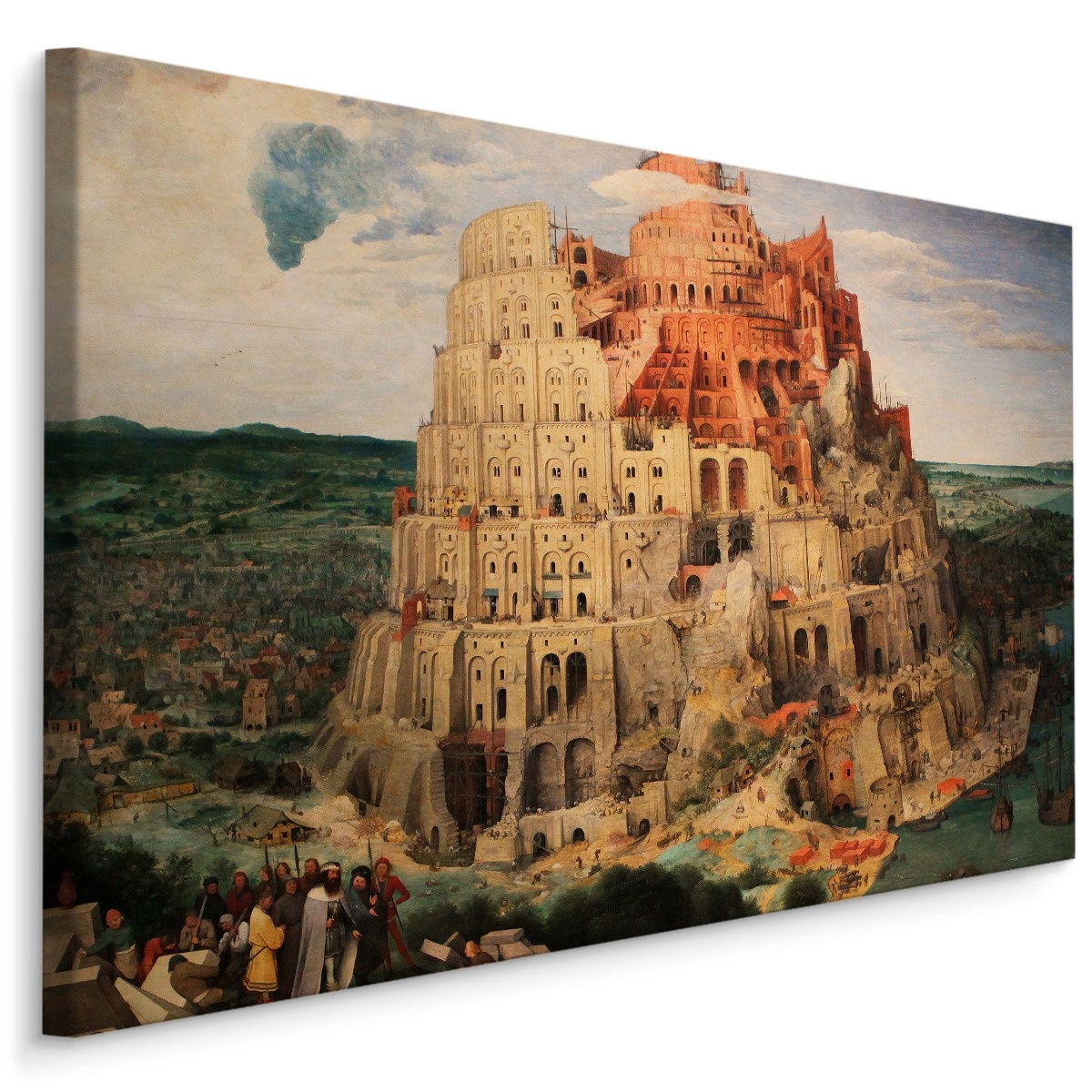 Schilderij - Pieter Bruegel, de Toren van Babel, reproductie, Premium Print afbeelding
