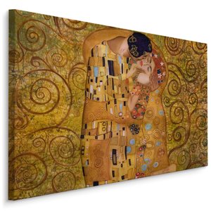 Schilderij - Gustav Klimt, de Kus, Reproductie, Premium print