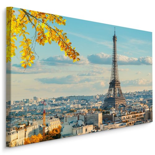 Schilderij - Prachtig Uitzicht over Parijs, Premium Print