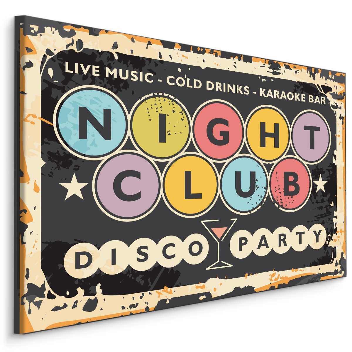 Schilderij - Nightclub, Disco, Live Music, Premium Print afbeelding