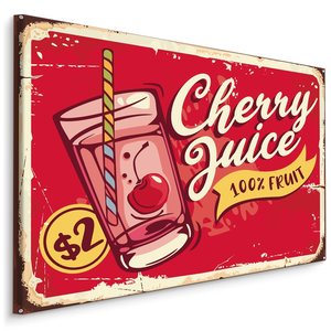 Schilderij - Cherry Juice, reclamebord, premium Print Schilderij - Cherry Juice, reclamebord, premium Print
