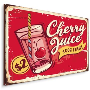 Schilderij - Cherry Juice, reclamebord, premium Print