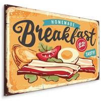 Schilderij - Homemade Breakfast, Reclamebord, Premium Print