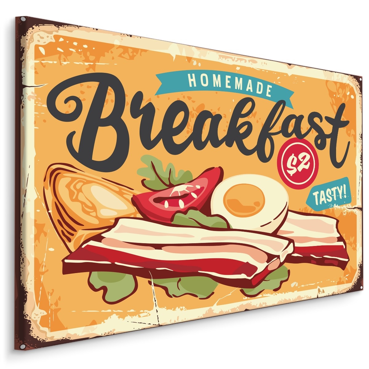 Schilderij - Homemade Breakfast, Reclamebord, Premium Print afbeelding