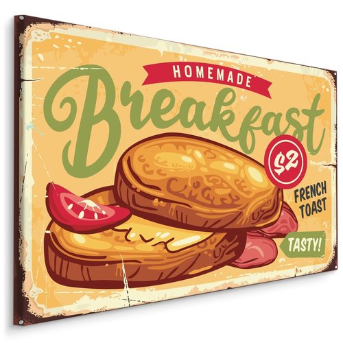 Schilderij - Homemade Breakfast, Reclamebord, Premium Print