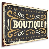 Schilderij - Boutique, Reclame voor Boetiek, Premium Print